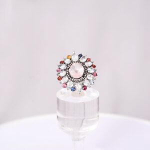 Ethereal Bloom Rose Quartz Ring