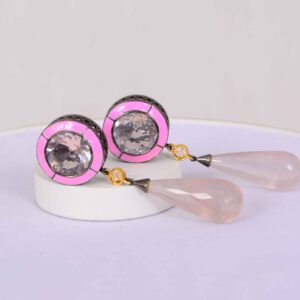 Blush Elegance Rose Quartz Earrings